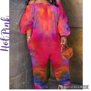 Hot Pink Tie Dyed Oversized Jumper!